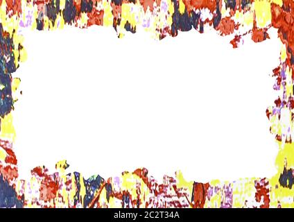 White Frame with Decorated Borders Stock Photo