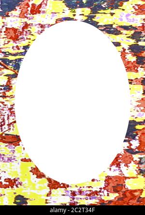 Circle Frame Background with Decorated Borders Stock Photo