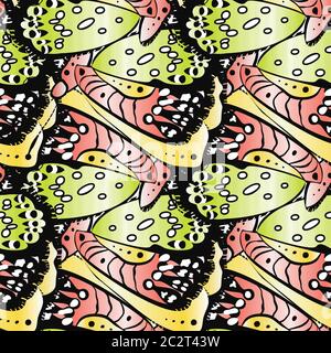 Colorful seamless pattern with abstract butterflies. Stock vector Stock Vector