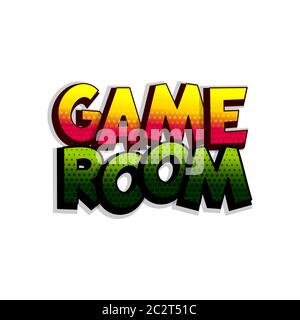 Kids zone comic text badge on splash sticker. Stock Vector