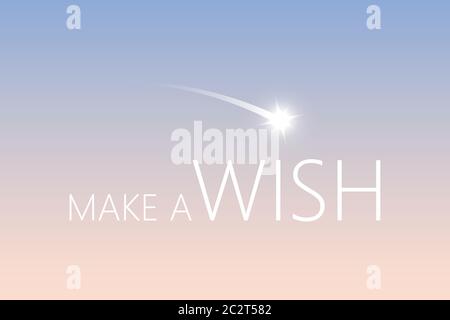 make a wish with falling star in the sky vector illustration EPS10 Stock Vector