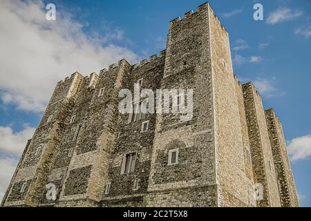 Dover castle on a bright day, England. Stock Photo