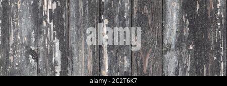 Panorama gray old wooden wall template Stock Photo