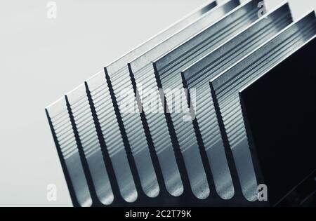 Image of metal radiator closeup picture isolated on white Stock Photo