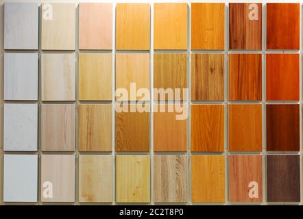 Various wooden panels samples background Stock Photo