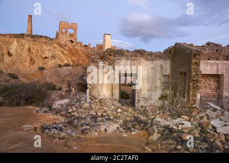 ruins of the Mazarron mining complex, Murcia. Spain Stock Photo