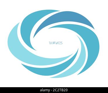 Water Wave Logo abstract design. Stock Vector