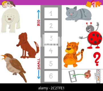 big and small animals clipart image