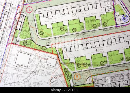 Architectural general plan. Background or texture Stock Photo