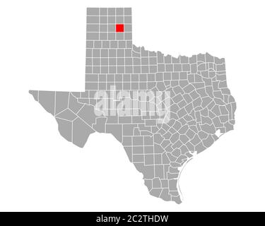 Map of Gray in Texas Stock Photo - Alamy