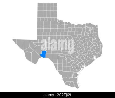 Map of Terrell in Texas Stock Photo - Alamy