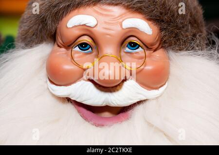 Portrait of smiling Santa Claus doll Stock Photo
