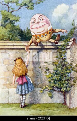 ALICE THROUGH THE LOOKING GLASS 1871 by Lewis Carroll. Alice with the ...