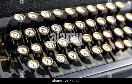 Old keyboard in computer museum USA Stock Photo