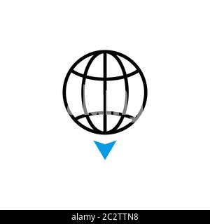 globe cursor vector design template illustration Stock Vector