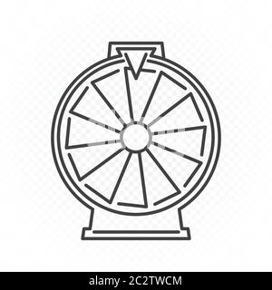 fortune wheel outline sign symbol Stock Vector