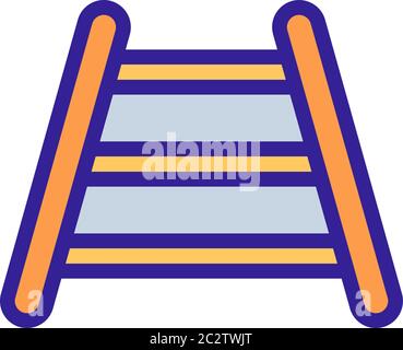 Dog training stairs icon. Outline dog training stairs vector icon color ...