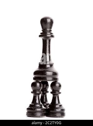 Chess figures isolated on white background Stock Photo