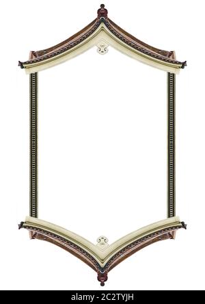 Asian Style Ornate Isolated Frame Background Stock Photo