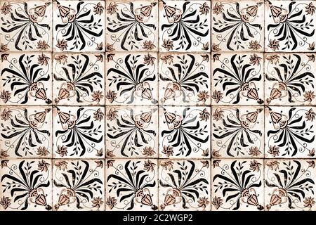 Background of vintage ceramic tiles Stock Photo