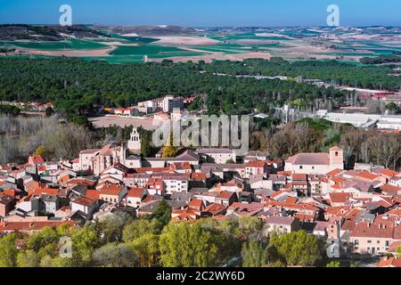 The convent of San Pablo old Alcázar de Alfonso X El Sabio, honors the tomb of the Infante Don Juan Manuel, town of Peñafiel, Valladolid, Spain Stock Photo