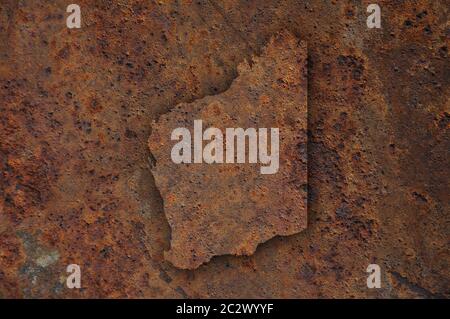 Map of Western Australia on rusty metal Stock Photo - Alamy