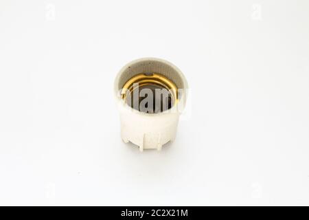bulb holder on white background Stock Photo