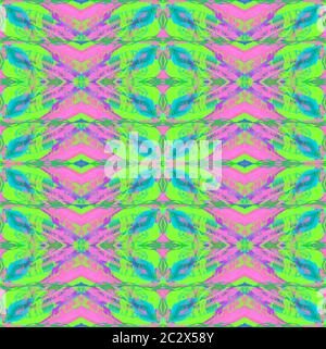 Regular ornate diamond pattern light green violet and light blue vertically Stock Photo