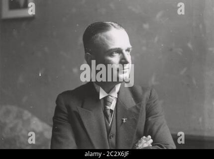 Portrait of men Heinrich Hoffmann Photographs 1933 Adolf Hitler's official photographer, and a Nazi politician and publisher, who was a member of Hitler's intimate circle. Stock Photo