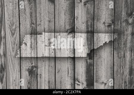 Map of Tennessee on weathered wood Stock Photo - Alamy