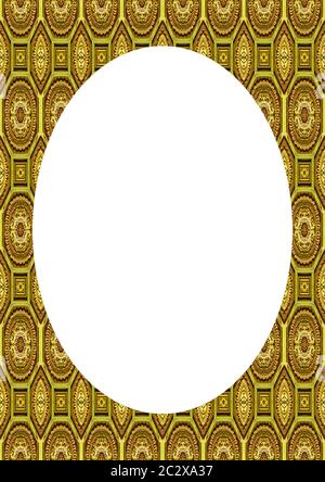 Circle Frame Background with Decorated Borders Stock Photo