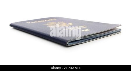 Isolated United States passport on a white background. Stock Photo