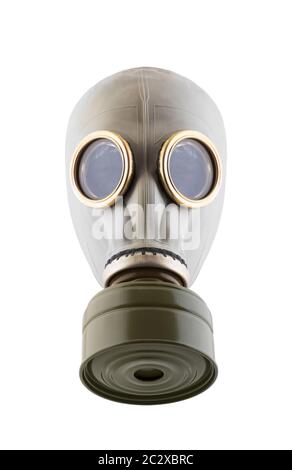 Gas mask isolated on white background with clipping path. Environment pollution. Stock Photo