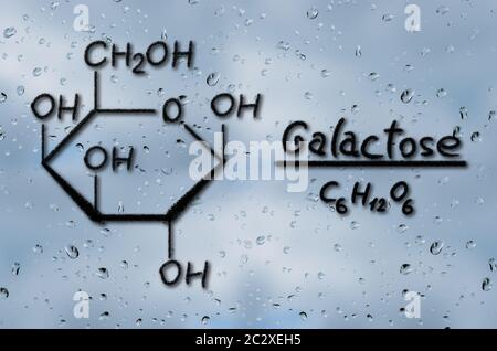 Structural model of Galactose Stock Photo