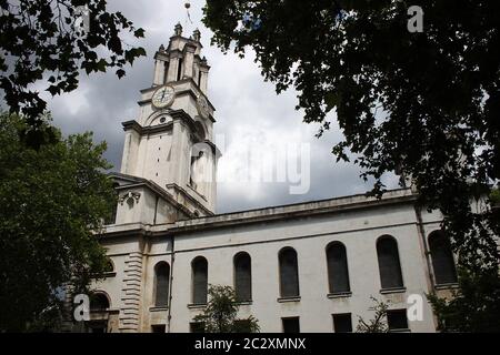 The church of St Anne's Limehouse, designed by Nicholas Hawksmoor. Stock Photo