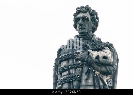 The statue of Henry Dundas, the first Viscount Melville in St Andrew Square Edinburgh, Scotland, UK Stock Photo