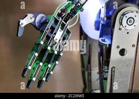 hand of the humanoid robot RoboThespian, Germany Stock Photo
