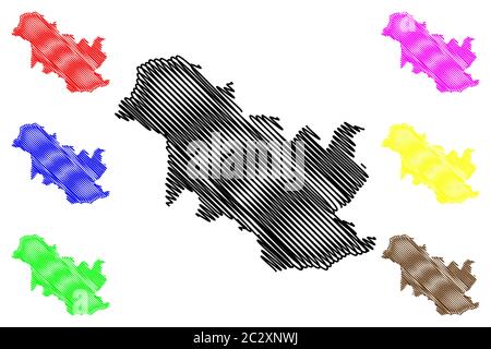 Samtse District (Districts of Bhutan, Kingdom of Bhutan) map vector ...