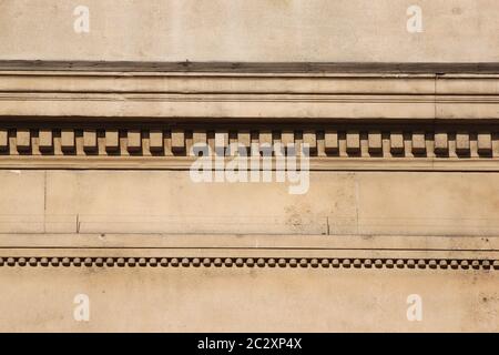 Architectural detail on the facade of the National Gallery, Trafalgar Square, London Stock Photo