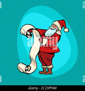 Christmas paper scroll card with santa cap,hat and holly berry. vector ...