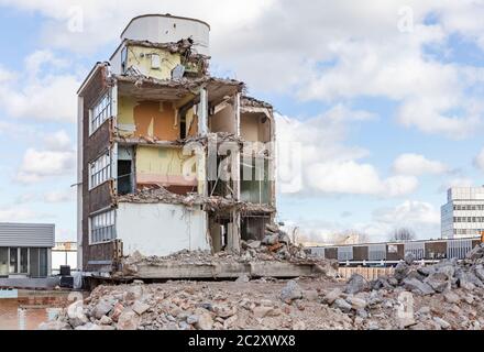 The old post office building in basildon, essex, uk, east square being demolished and regenerated Stock Photo