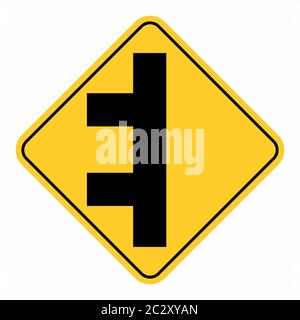 Double Side Roads Stock Vector