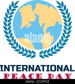 happy international peace day concept. vector illustration Stock Vector