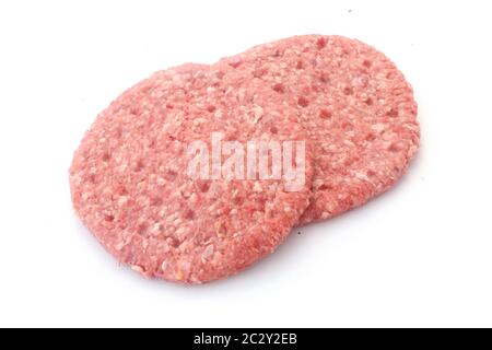 Raw Burger Patties Stock Photo