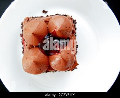 chocolate cake with dome shaped cocoa decoration,image Stock Photo ...