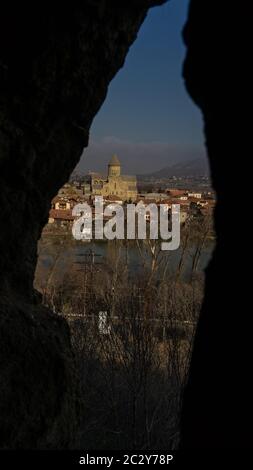 View to the ancient capital of Georgia, Mtskheta Stock Photo