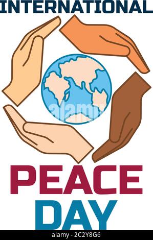 happy international peace day concept. vector illustration Stock Vector