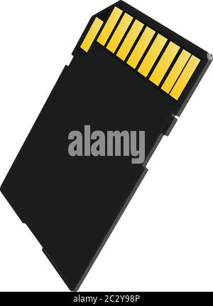 sd card chip for memory card concept. vector illustration Stock Vector