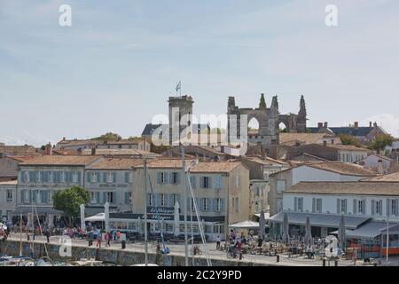 Aerial view of Saint Martin de Re from Church Saint-Martin in Ile de Re in France Stock Photo