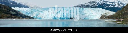 Coastal glacier in Cordillera Darwin range, Patagonia, Chile, South America Stock Photo